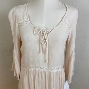Mossimo Bohemian Beige Cotton Rayon Blouse